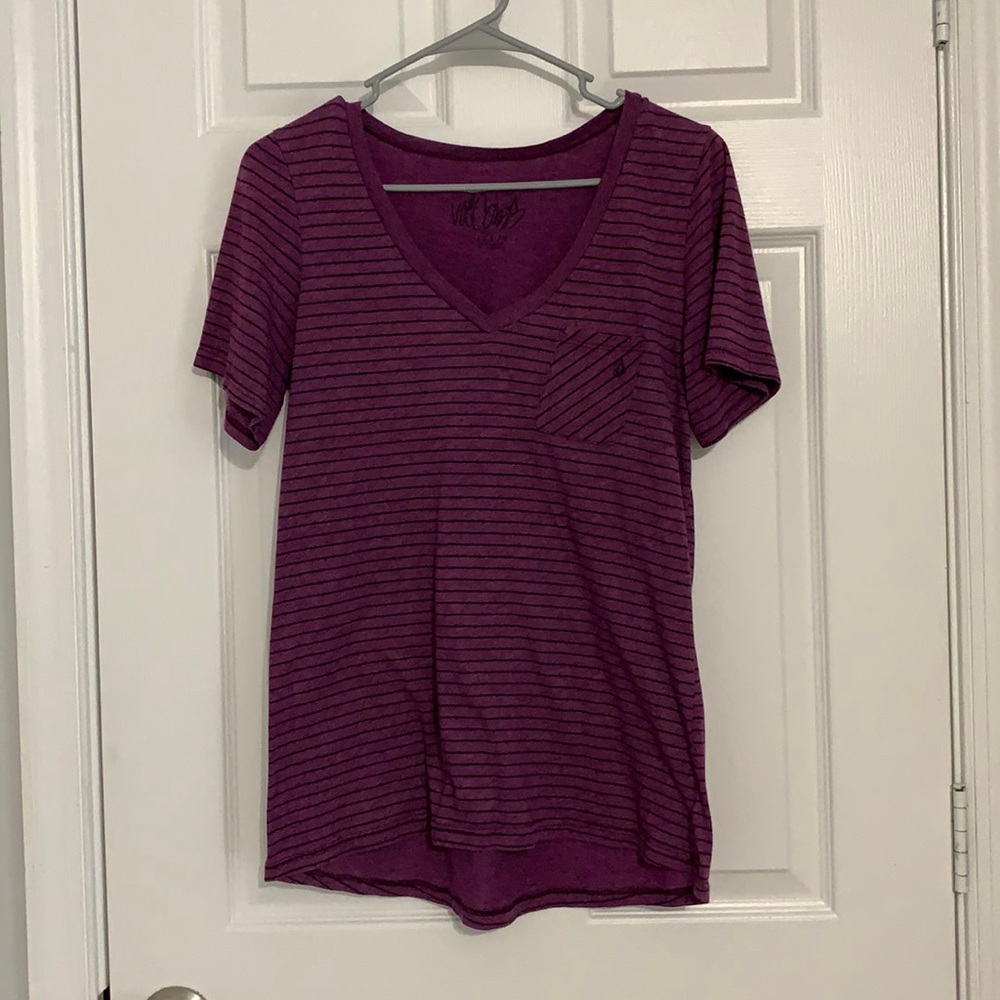 Purple stripe volcom stone shirt